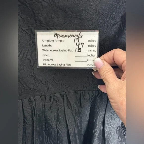 Lulus NWT Adorable Mood” Black Floral Jacquard Puff Sleeve Babydoll Dress Medium - Picture 6 of 14